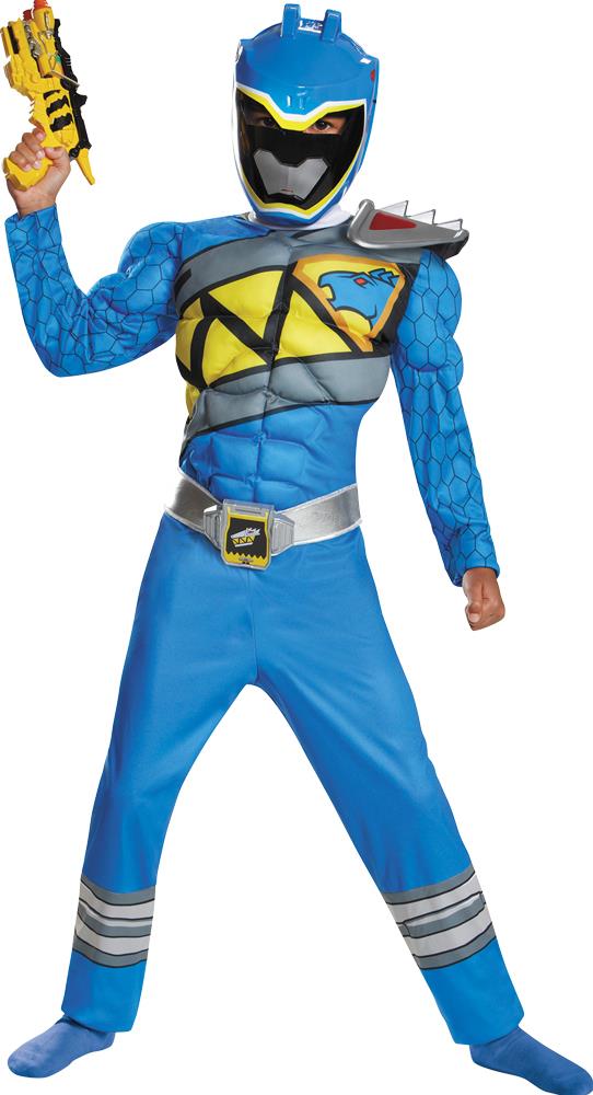 Power Rangers Dino Charge Blue Ranger Muscle Child Costume 4-6