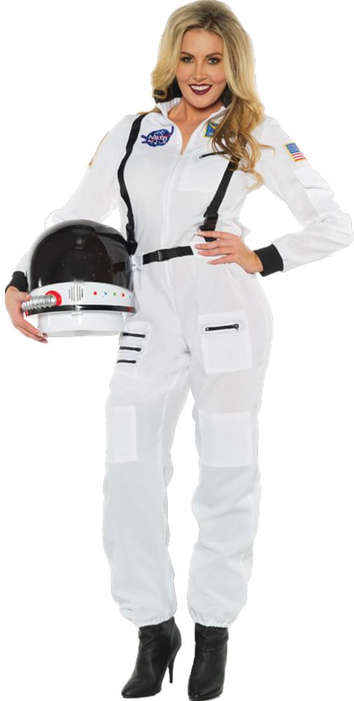 Female Astronaut White Adult Costume Large