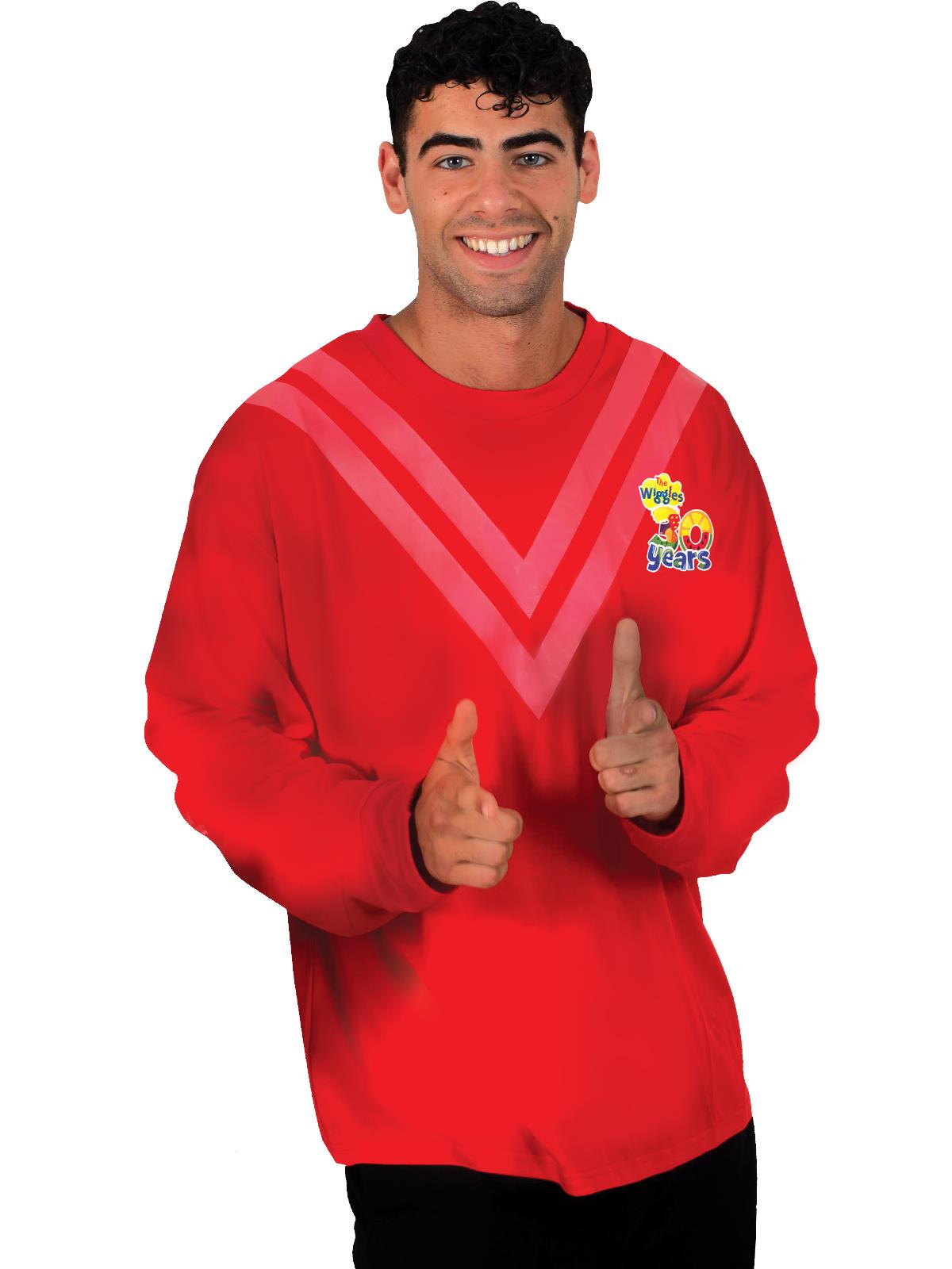 The Wiggles 30th Anniversary Simon Red Wiggle Adult Shirt Standard