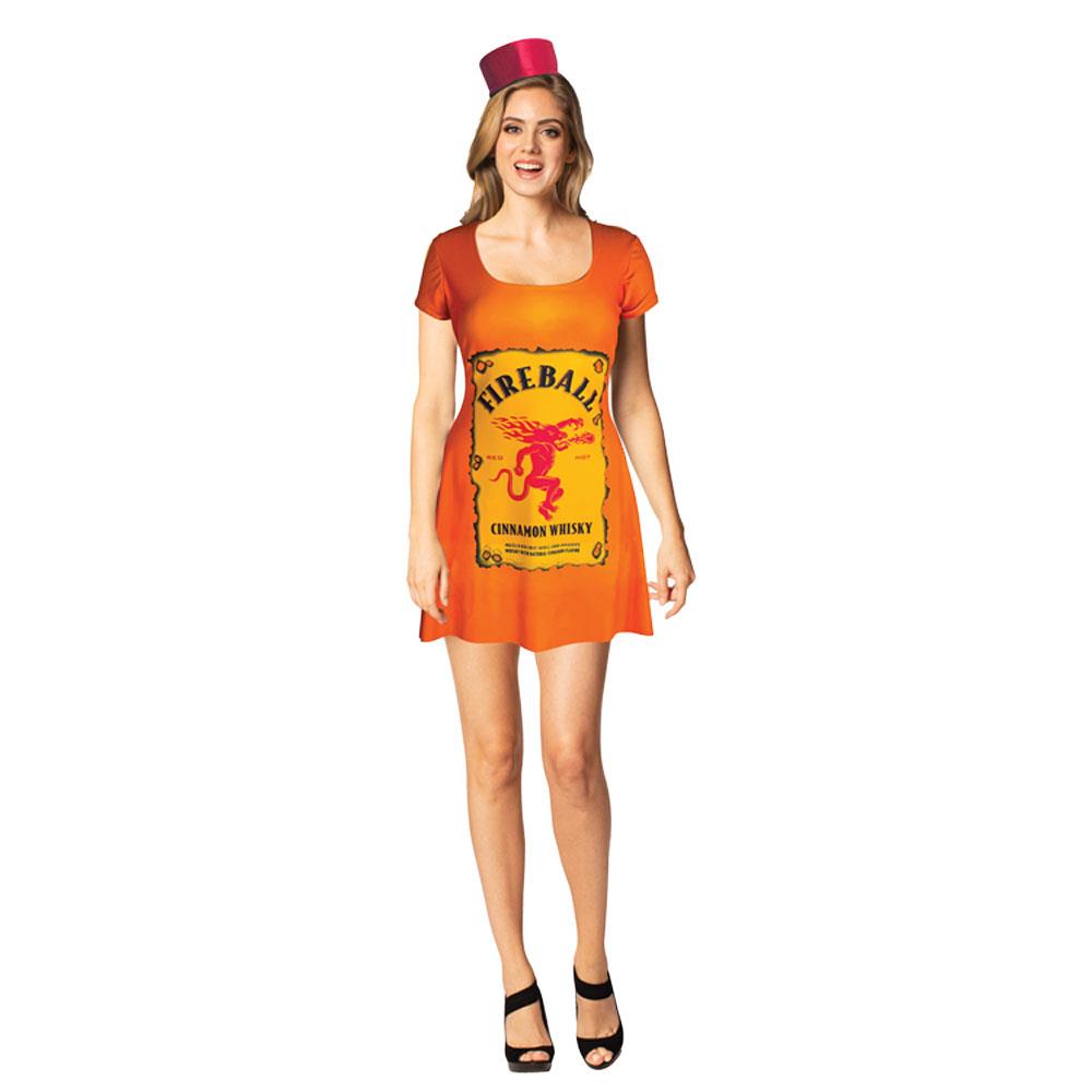 Fireball Whiskey Skater Dress Adult Costume S/M