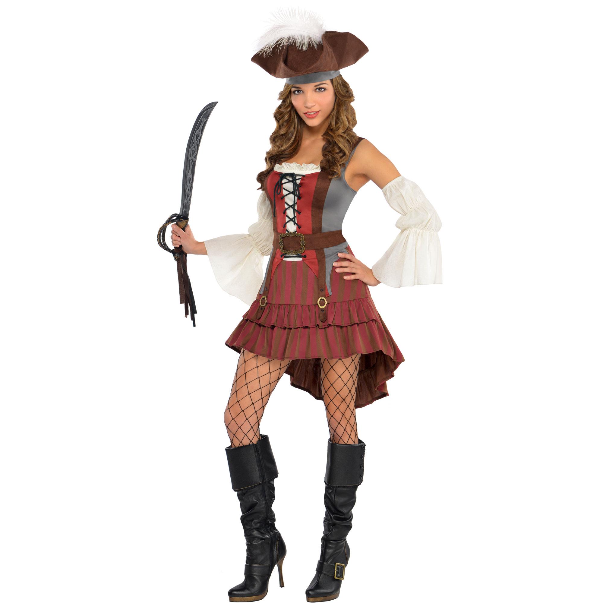 Castaway Pirate Adult Costume 10-12