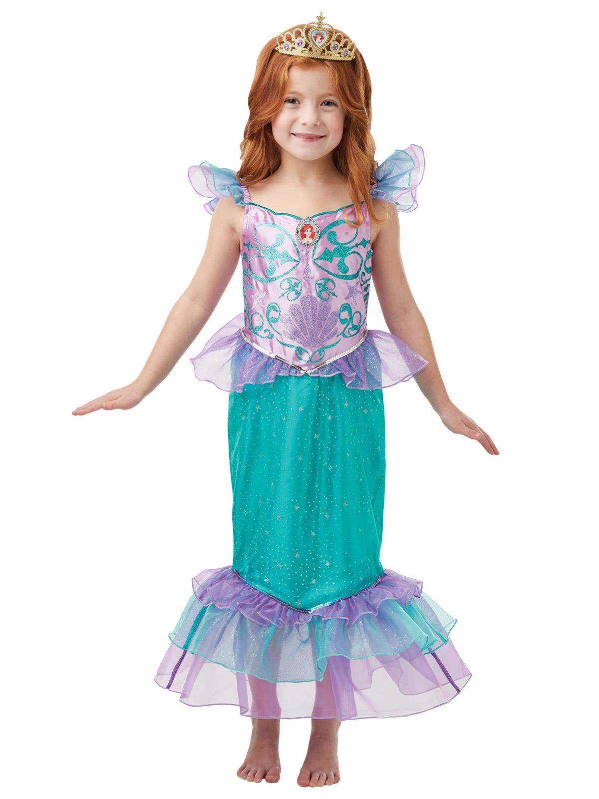 The Little Mermaid Ariel Glitter And Sparkle Child Costume 3-5