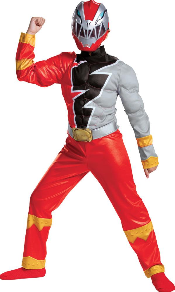 Power Rangers Dino Fury Red Ranger Classic Muscle Child Costume 7-8