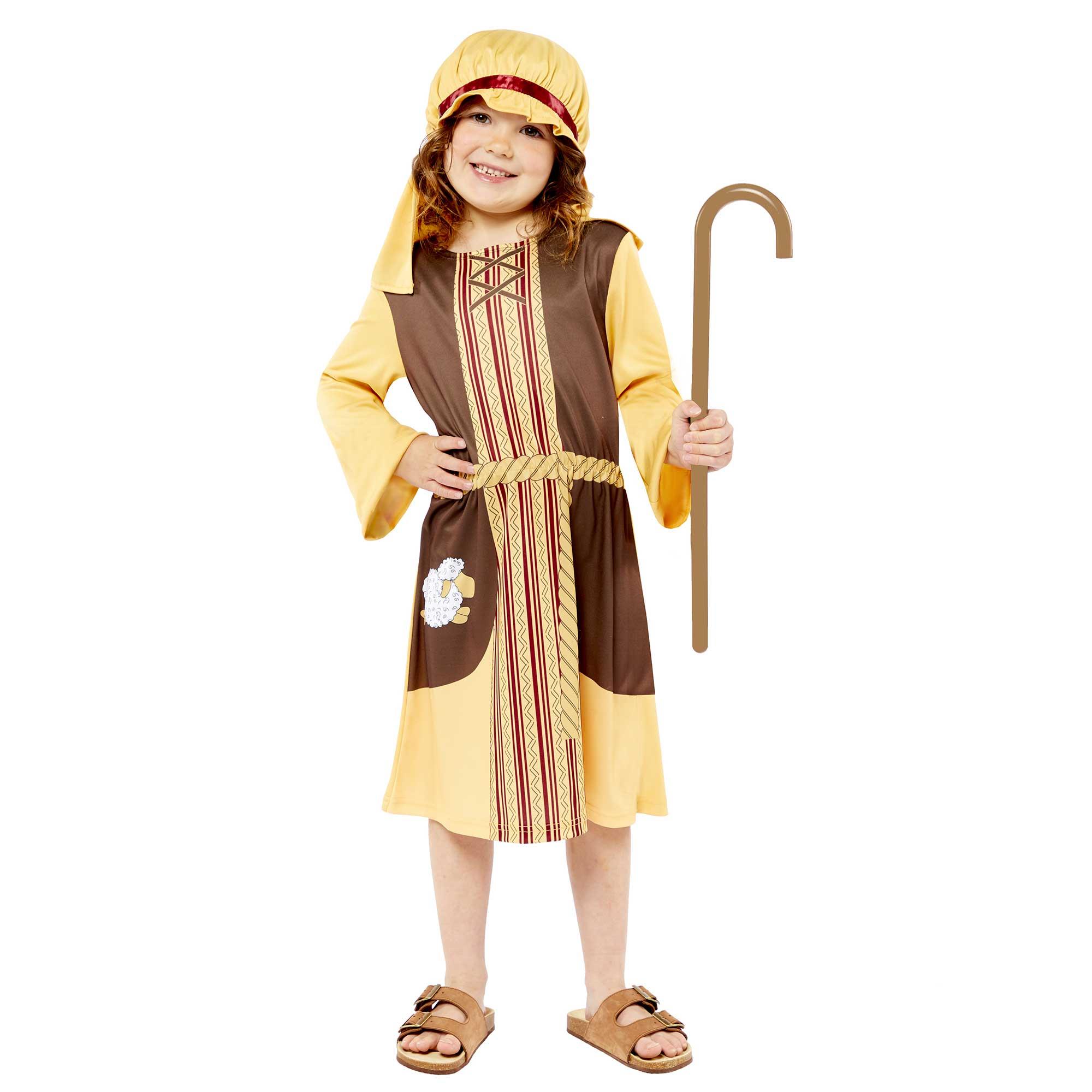Nativity Shepherd Girl Child Costume 8-10