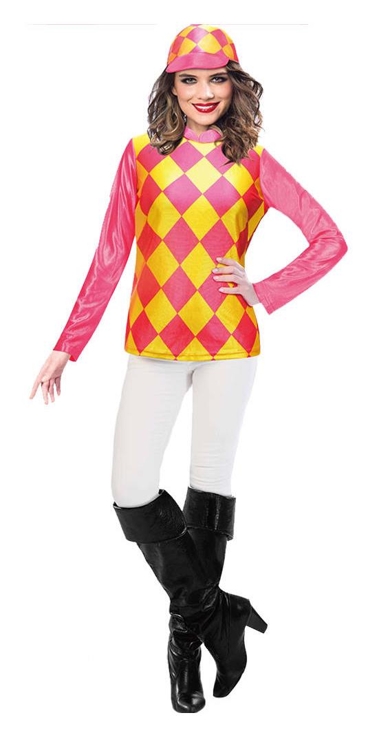 Melbourne Cup Jockey Female Pink Adult Costume Medium