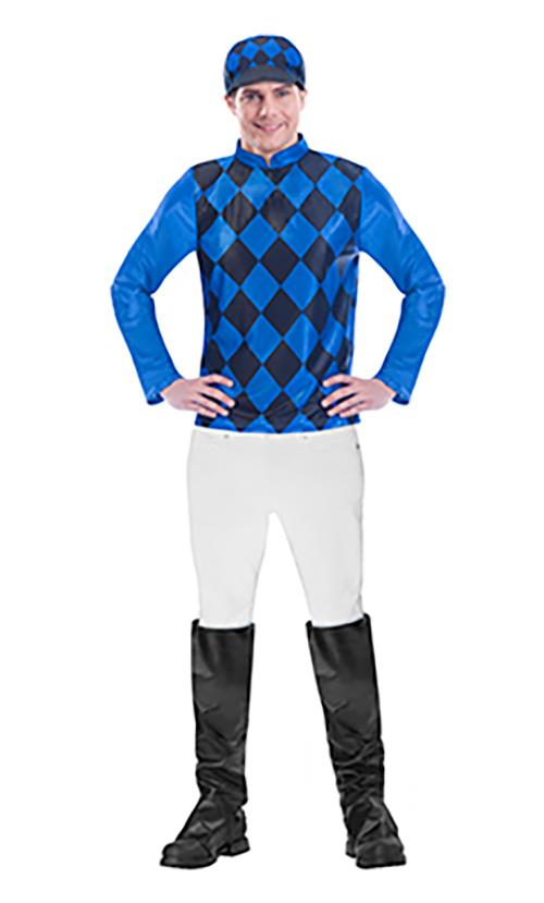 Melbourne Cup Jockey Male Blue Adult Costume Large