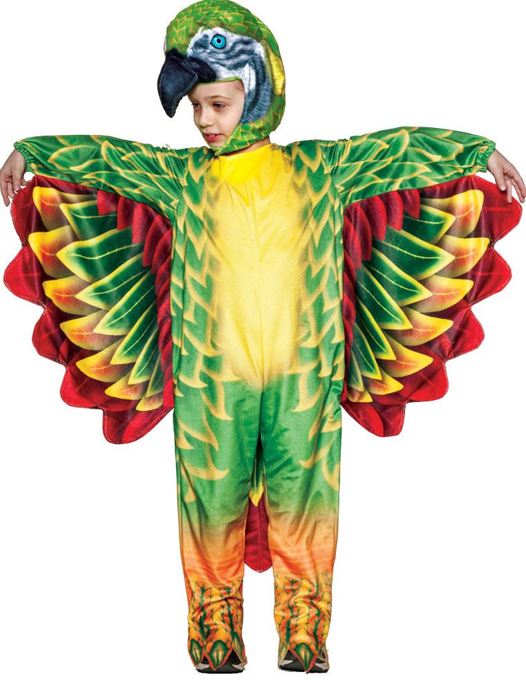 Parrot Green Printed Toddler Costume 2-4