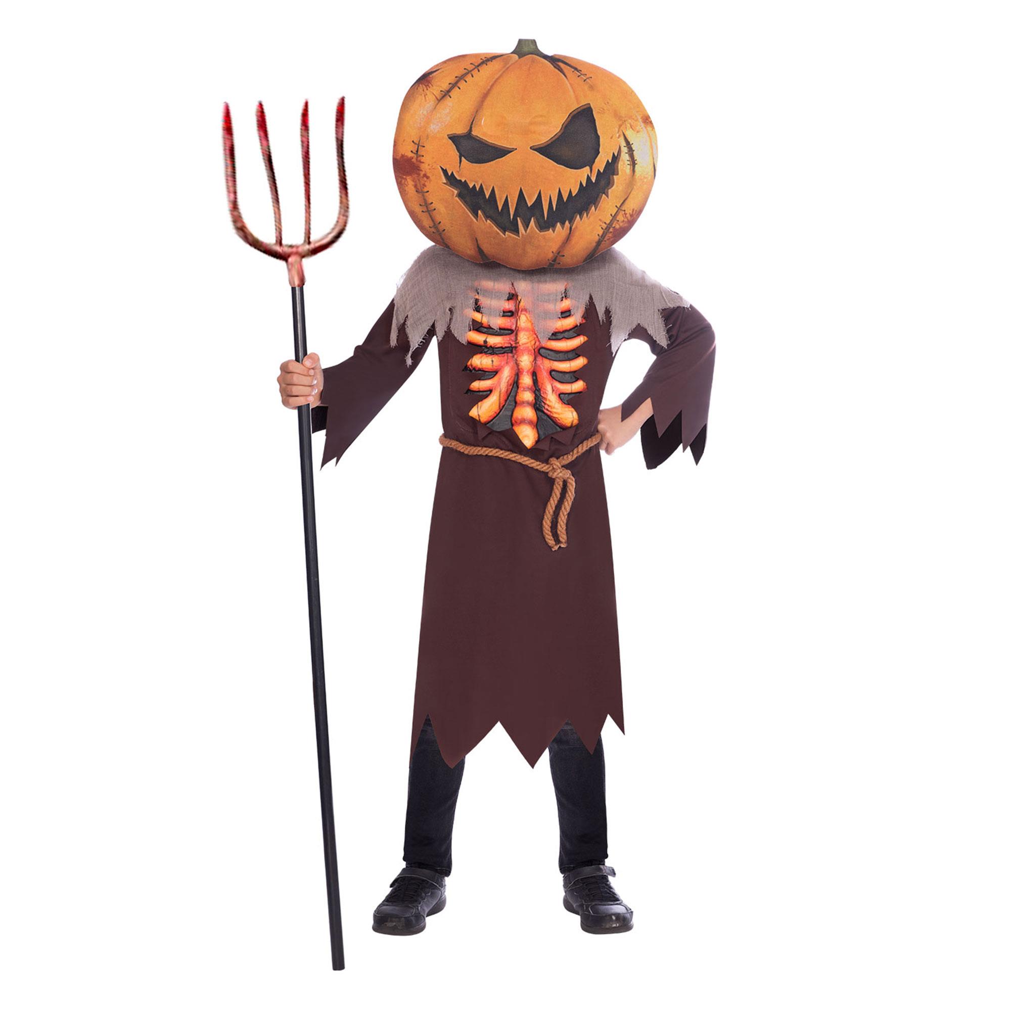 Scary Pumpkin Big Head Child Costume