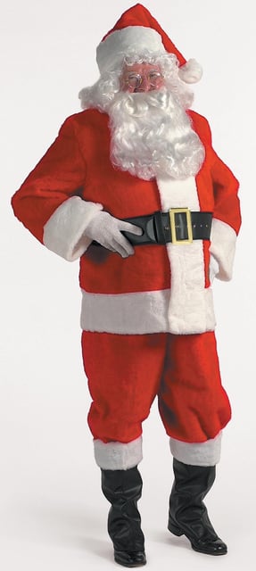 Plush Santa Suit With Wig Adult Costume Discount Party Supplies