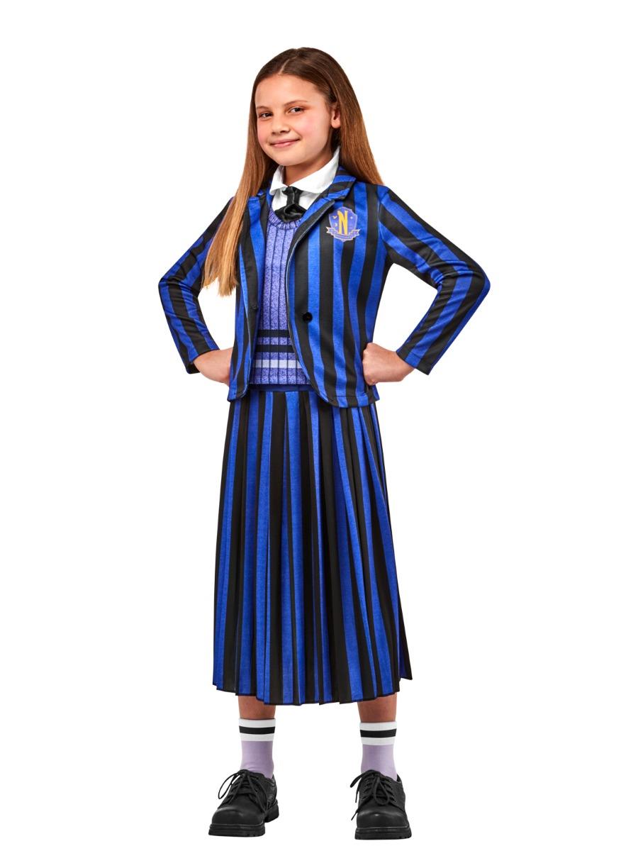 Wednesday Nevermore Academy Blue Uniform Child Costume