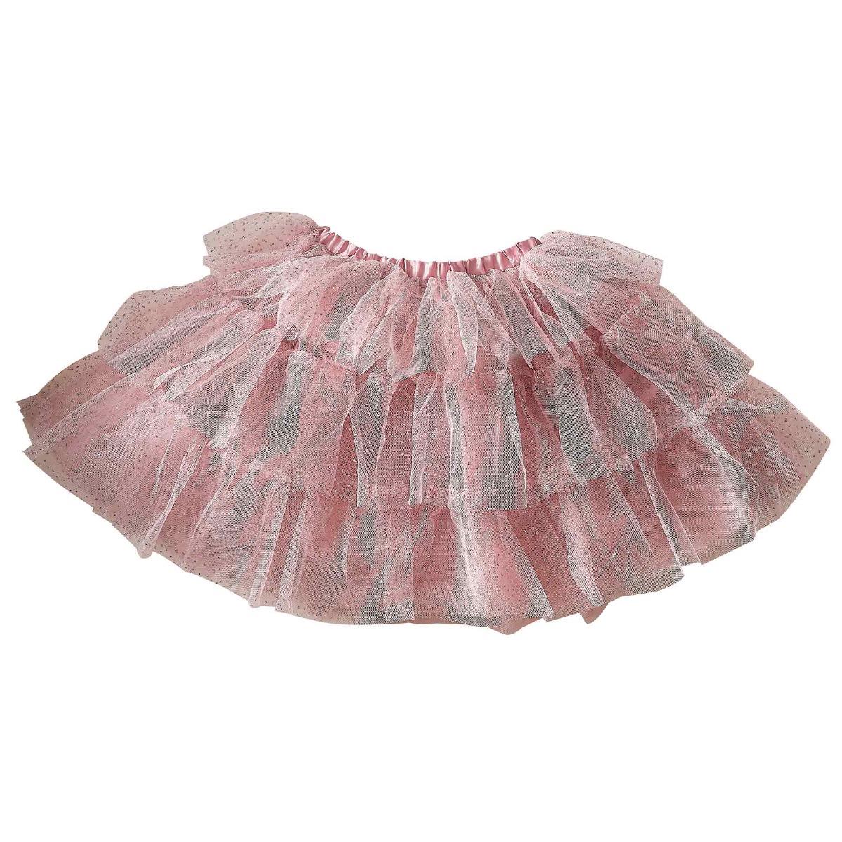 Fancy Dress Pink Silver Sparkle Fairy Princess Tutu Child Costume Accessory
