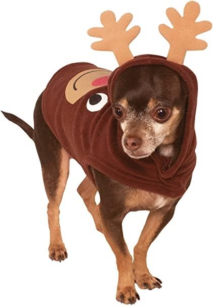 Reindeer Hoodie Pet Costume Medium