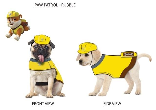 Paw Patrol Rubble Pet Costume Large