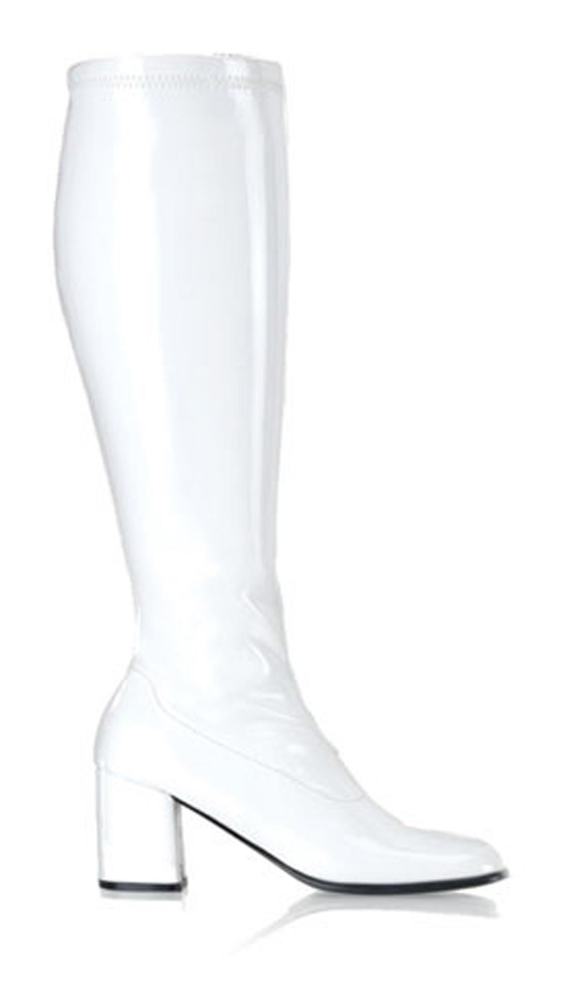 Gogo White Adult Boots Wide Width
