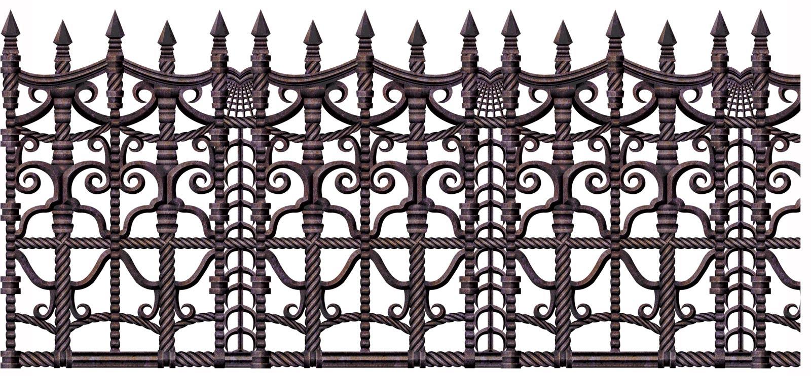 30' Creepy Fence Border Roll Halloween Decoration