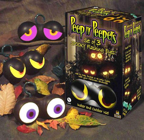 Peep n Peepers Spooky Flashing Eyes Halloween Props Assorted Set of 3