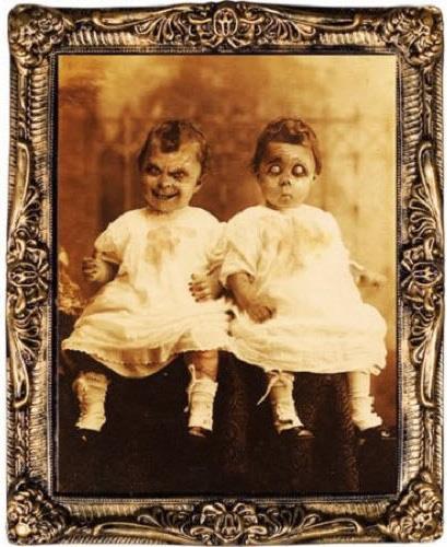 Twins Holograph Portrait Halloween Prop