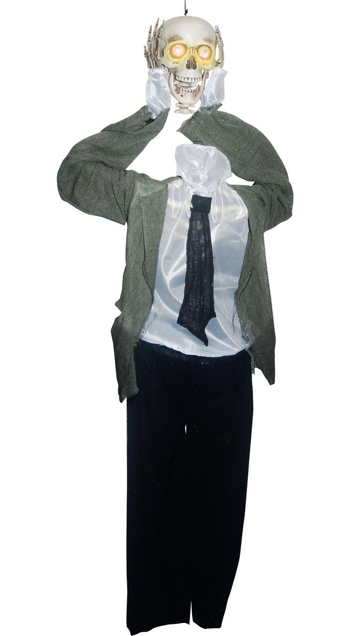 Animated Head Detached Skeleton Halloween Prop