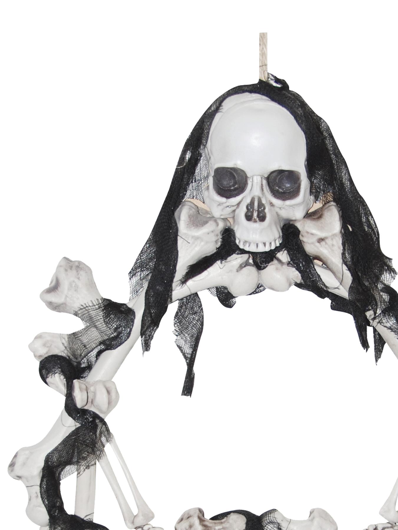 Light Up Bone Wreath Halloween Prop