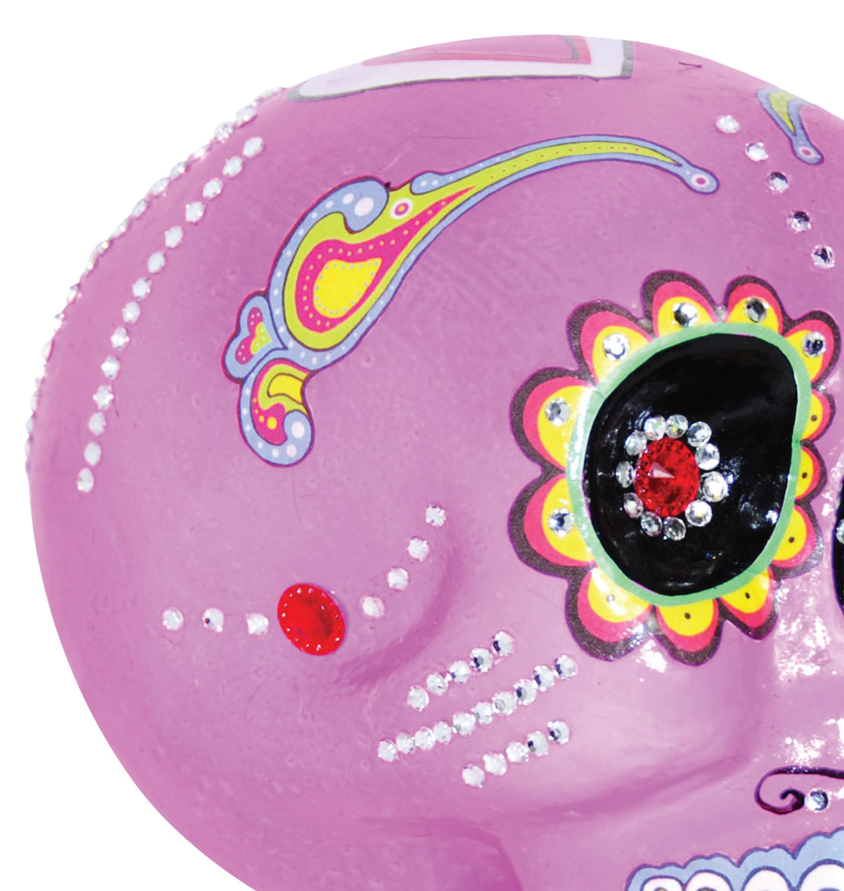 Pink Sugar Skull Halloween Day of the Dead Prop