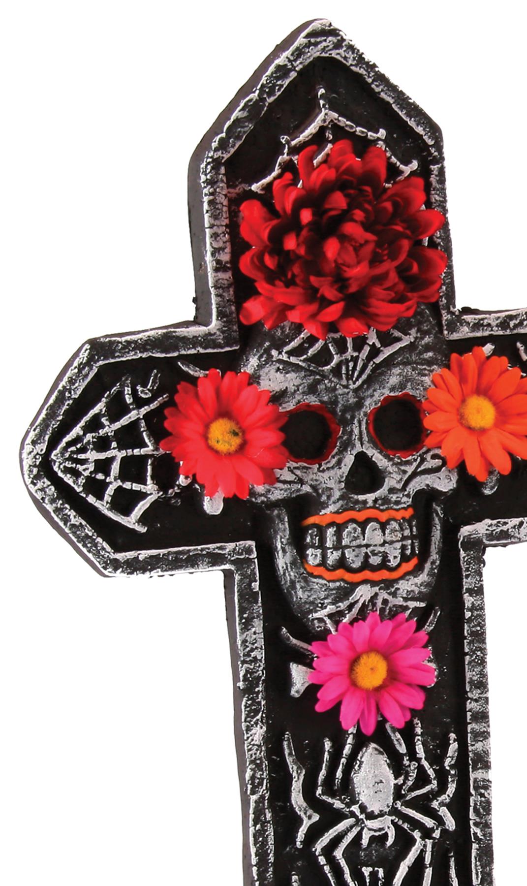 Day of the Dead Spider Tombstone Halloween Prop