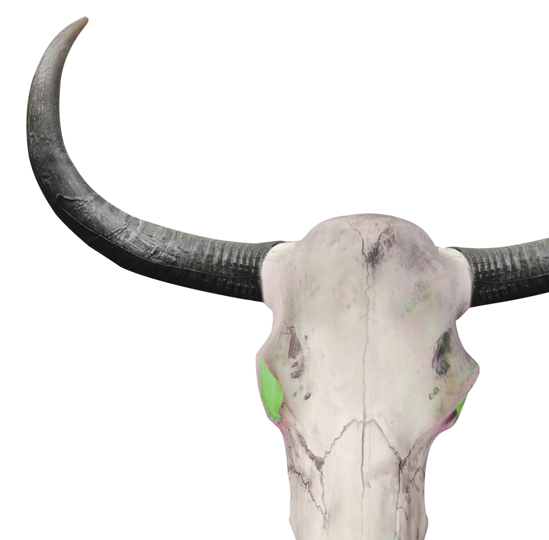 Longhorn Skull 24in Light Up Halloween Prop