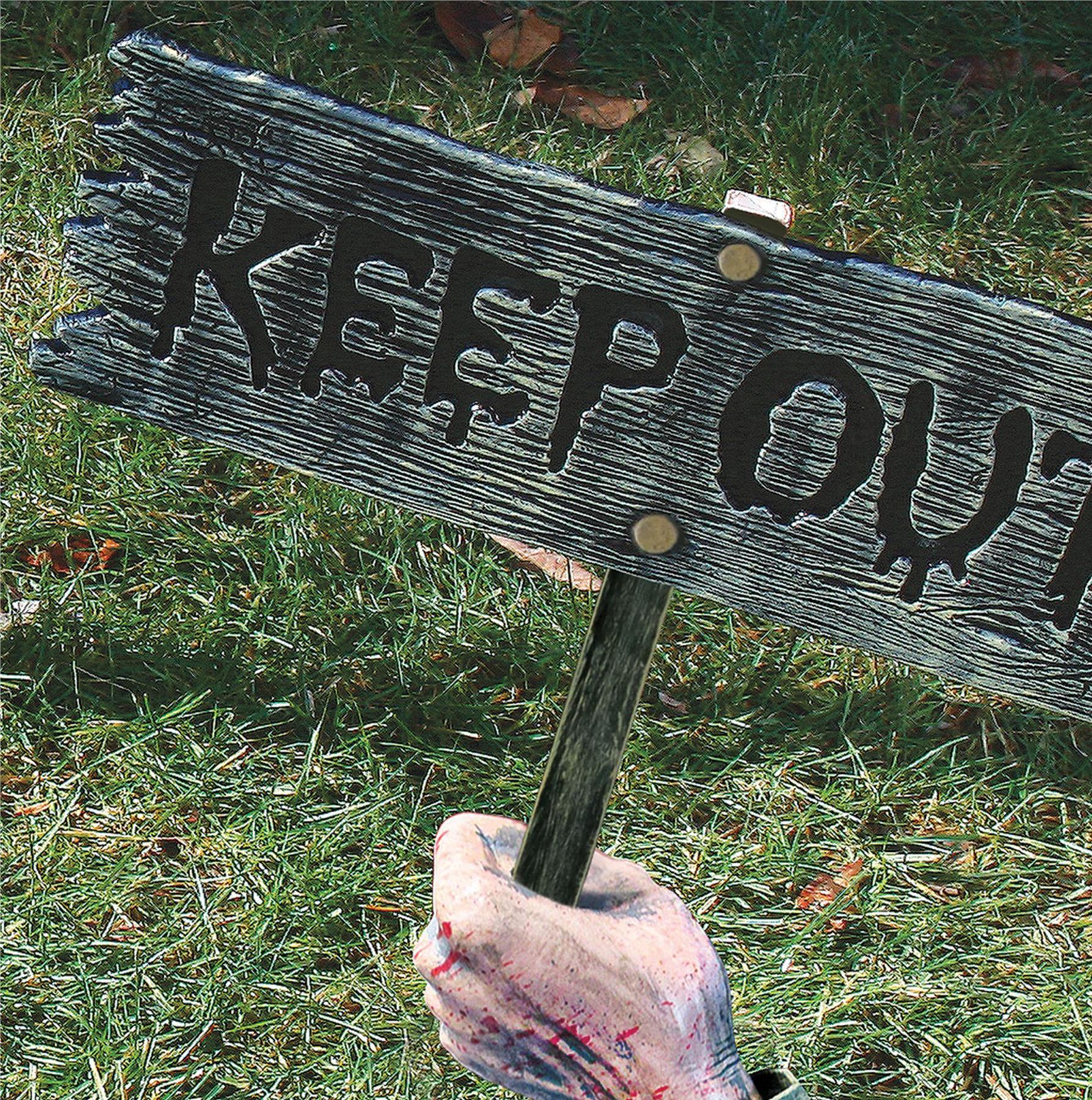Keep Out Warning From Below Halloween Prop