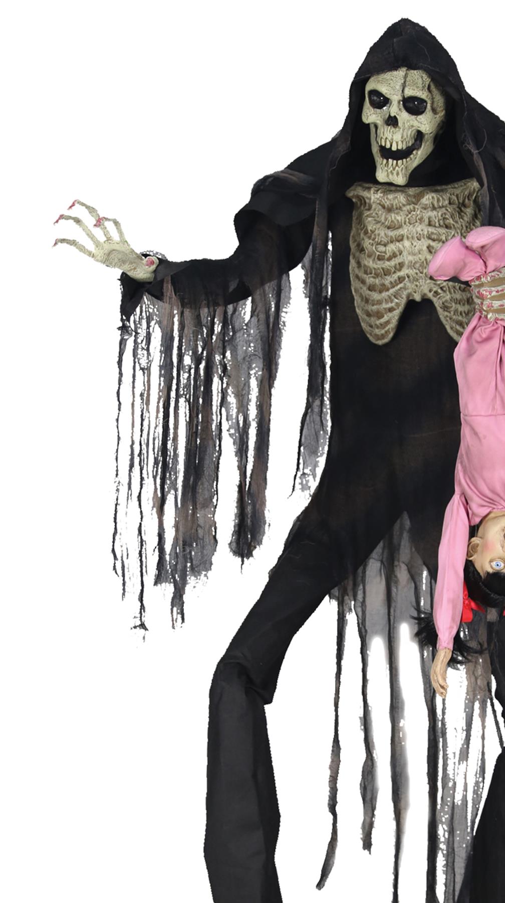 Towering Boogeyman With Kid Animated Halloween Prop