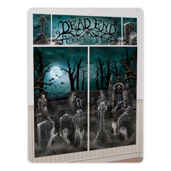 Scene Setter Cemetery Plastic Wall Decorating Kit Pack of 5