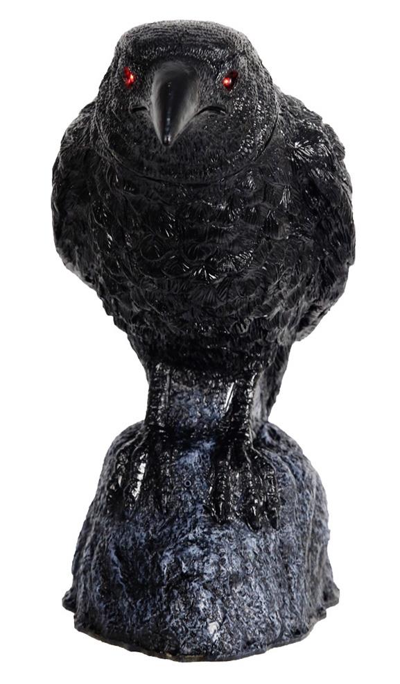 Crow Raven Head Turning Sound Animated Halloween Prop