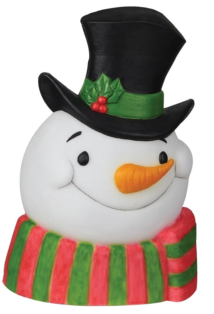 Snowman Plaque Sound Lights Christmas Prop