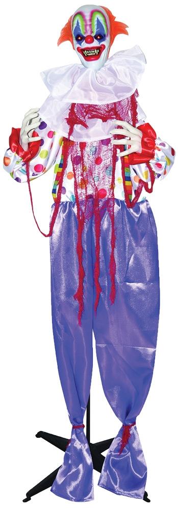 Standing Animated Clown 60in Halloween Prop