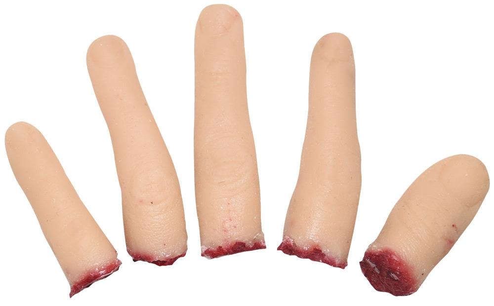 Severed Finger Halloween Props Pack of 5