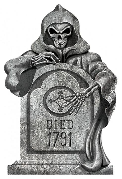 Reaper Tombstone Styrofoam Halloween Prop