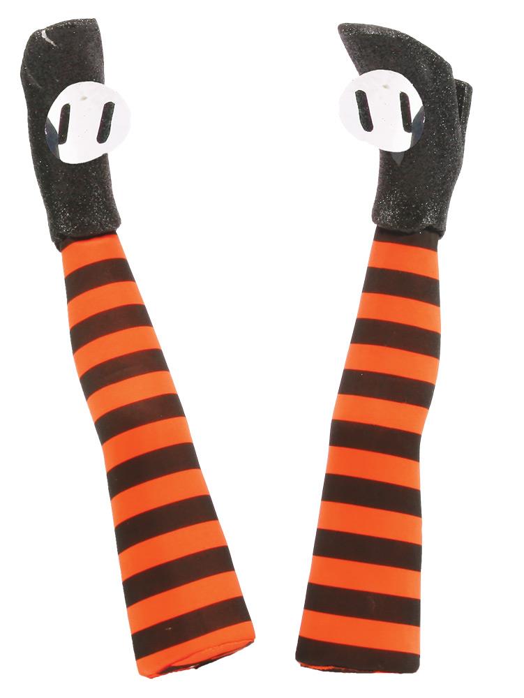 Orange Mini Witch Legs Halloween Props