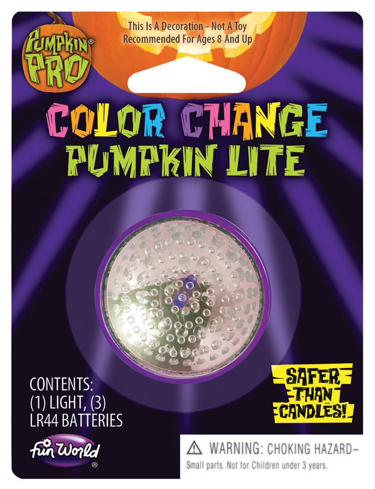 Pumpkin Jack-O-Lantern Colour Changing Light Halloween Prop