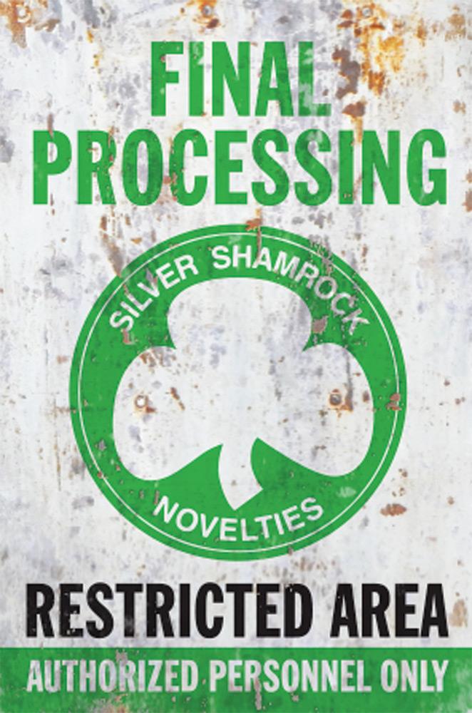 Halloween III Silver Shamrock Processing Metal Sign Halloween Prop