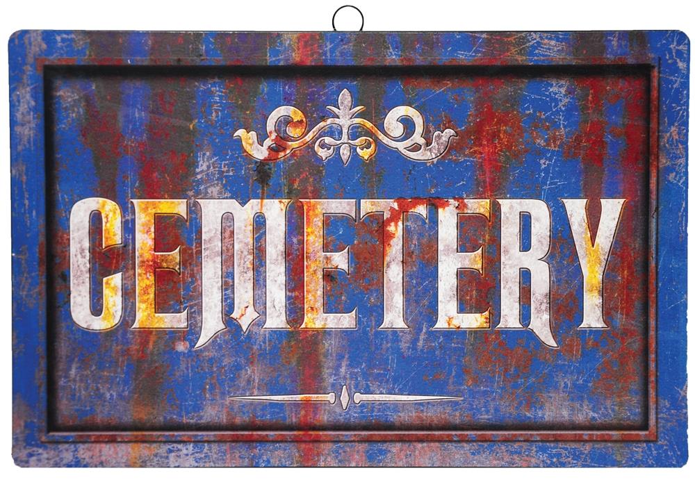 Cemetery Sign Halloween Prop