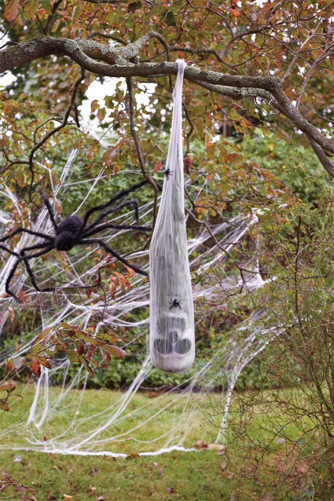 Spider Cocoon Skull Halloween Prop