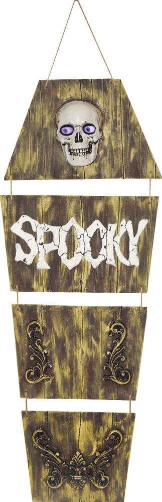Moving Eyes Coffin Animated Halloween Prop