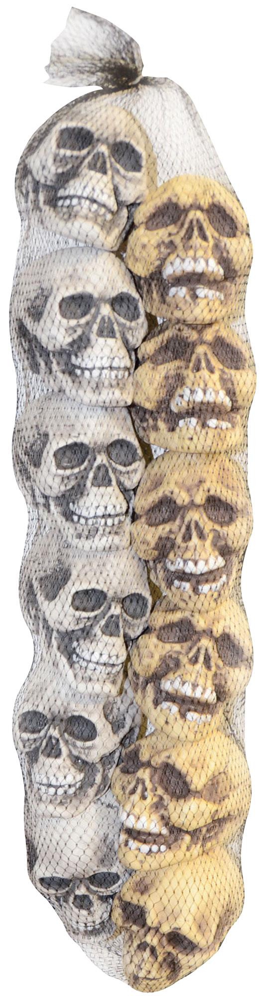 Decoration Skulls Halloween Props Pack of 12