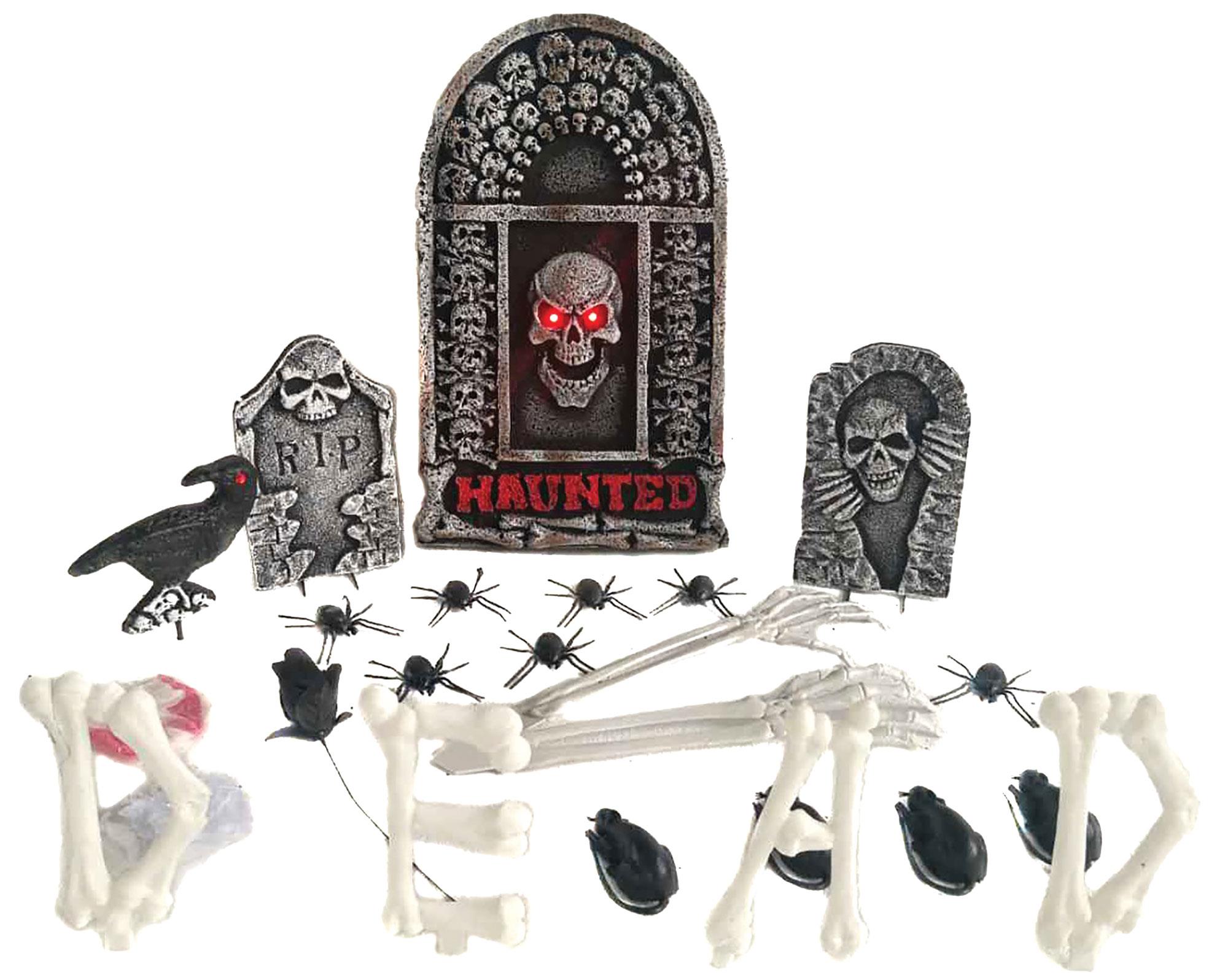 Haunted Tomb Halloween 24pc Prop Set