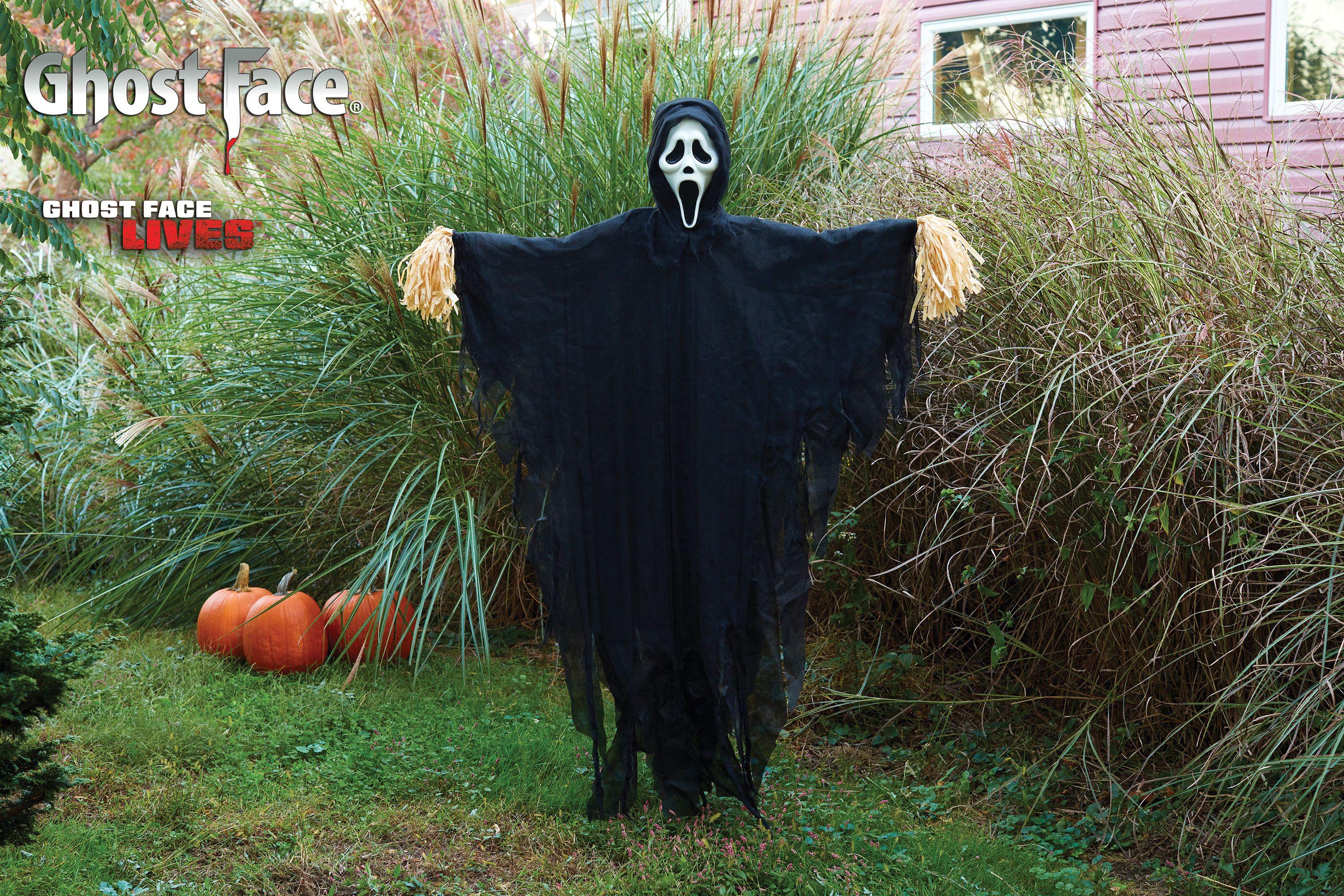 Scream Ghost Face Scarecrow 5ft Halloween Prop