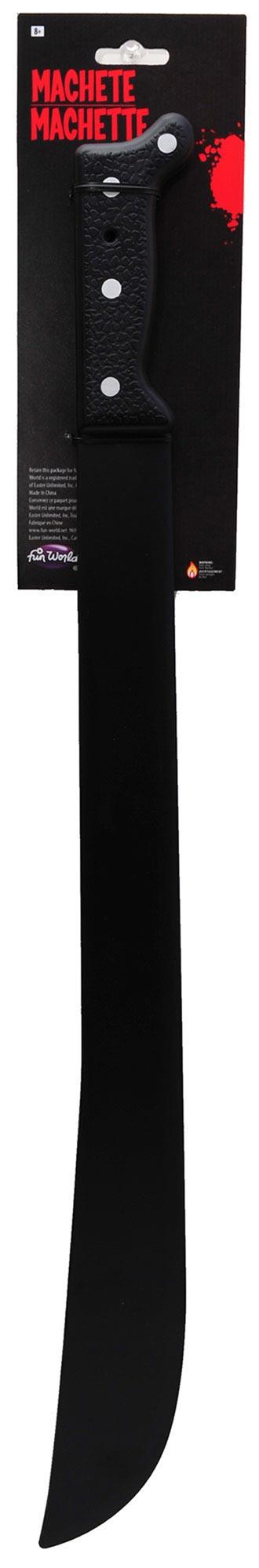 Black Blade Machete Halloween Prop