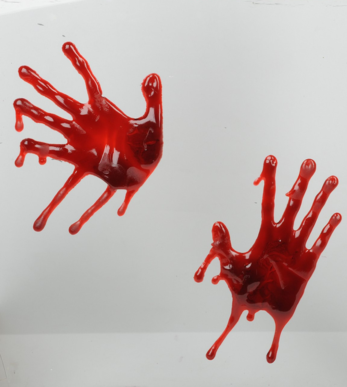 Bloody Hands 3D Splatz Clings Halloween Decorations Pack of 2
