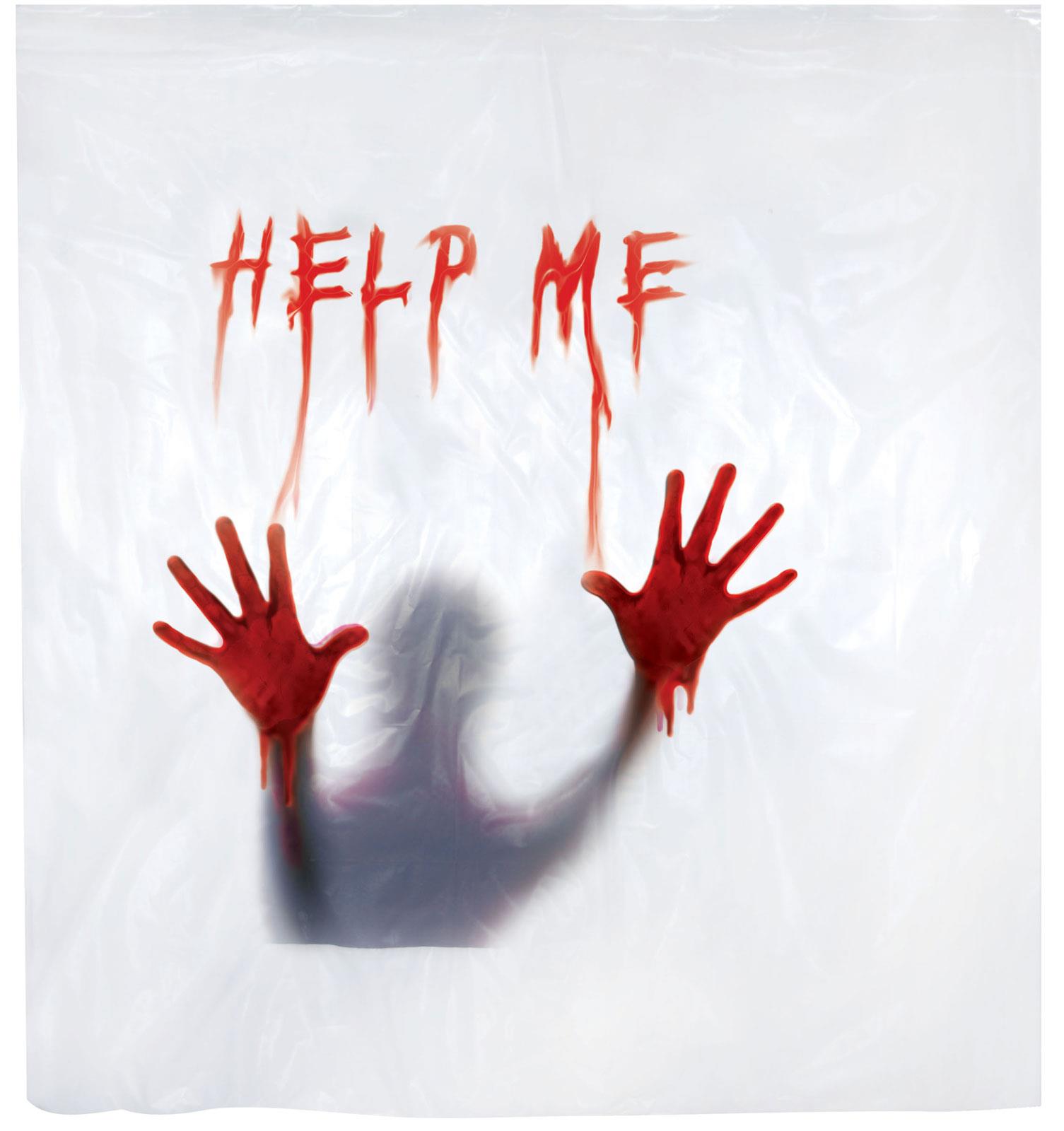 Help Me Shower Curtain Halloween Decoration