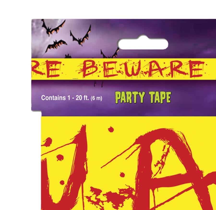 Beware Party Tape Halloween Decoration