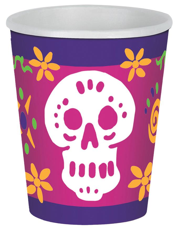 Day of the Dead Beverage Cups Pack of 8