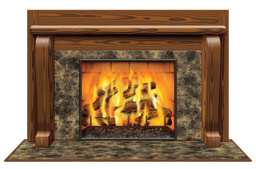 Fireplace Insta-View Christmas Decoration