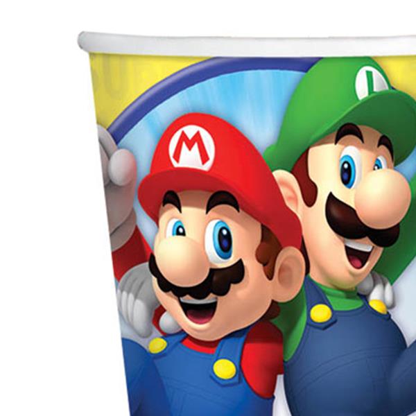 Super Mario Bros. Paper Cups 266ml Pack of 8